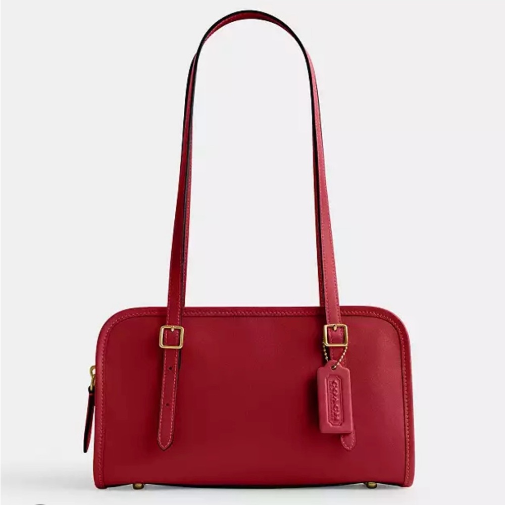 Coach Cherry Red Leather Shoulder Bag